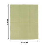50 Pack 2 Ply Soft Sage Green Disposable Party Napkins, Wedding Reception Dinner Paper