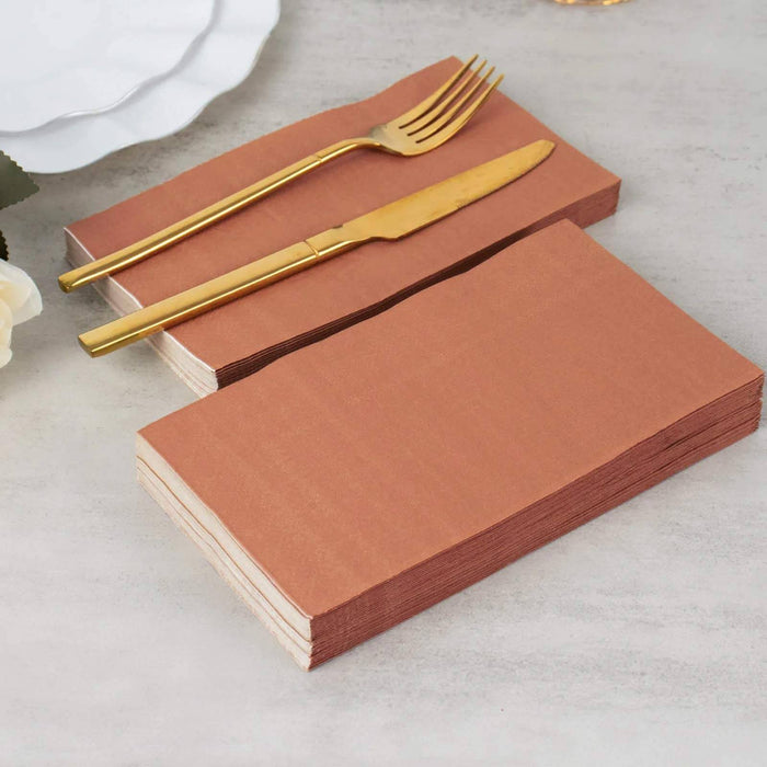 50 Pack 2 Ply Soft Terracotta (Rust) Wedding Reception Dinner Paper Napkins