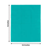 50 Pack 2 Ply Soft Turquoise Disposable Party Napkins, Wedding Reception Dinner Paper