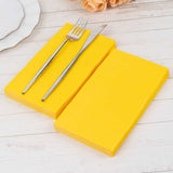 50 Pack 2 Ply Soft Yellow Disposable Party Napkins, Wedding Reception Dinner Paper Napkins