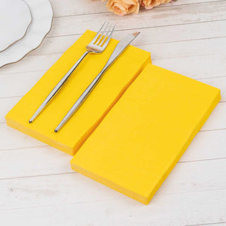Add Elegance to Your Event with Yellow Disposable Party Napkins