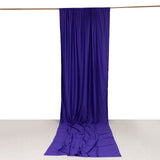 Purple Scuba Polyester Event Curtain Drapes, Inherently Flame Resistant Backdrop Event Panel Wrinkle