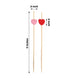 100 Pack Red Pink Eco Friendly Bamboo Heart Skewers Cocktail Sticks, 5inch Biodegradable