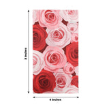 50 Pack Red Pink Rose Floral Design Disposable Paper Napkins Soft 2-Ply Elegant Floral