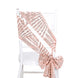 5 Pack Blush Rose Gold Geometric Diamond Glitz Sequin Chair Sashes
