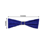 5 Pack | Royal Blue Metallic Shimmer Tinsel Spandex Chair Sashes