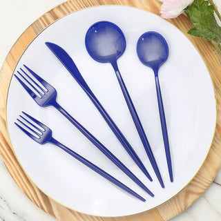 Add Style to Your Event with Royal Blue Premium Plastic Silverware Set