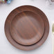 6 Pack | 8inch Rustic Brown Wood Grain Shatterproof Melamine Salad Plates, Round Farmhouse Style