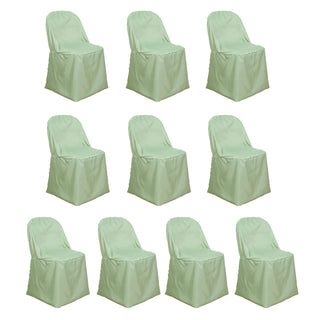 Unmatched Versatility for Various Occasions - Sage Green Polyester Chair Covers