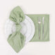 5 Pack Sage Green Premium Scuba Cloth Napkins, Wrinkle-Free Reusable Dinner Napkins - 20x20inch