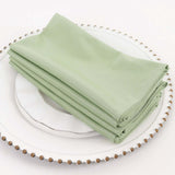 5 Pack Sage Green Premium Scuba Cloth Napkins, Wrinkle-Free Reusable Dinner Napkins - 20x20inch