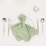 5 Pack Sage Green Premium Scuba Cloth Napkins, Wrinkle-Free Reusable Dinner Napkins - 20x20inch