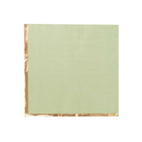 50 Pack Soft Sage Green 2 Ply Disposable Cocktail Napkins with Gold Foil Edge, Disposable#whtbkgd