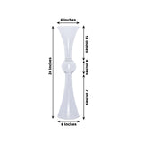 4 Pack | 24 Tall Clear Reversible Latour Trumpet Glass Vases