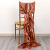 5 Pack Terracotta Curly Willow Chiffon Satin Chair Sashes