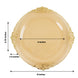 10 Pack 8inch Transparent Gold Plastic Salad Plates With Gold Leaf Embossed