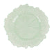 6 Pack 13inch Transparent Green Round Reef Acrylic Plastic Charger Plates, Dinner Charger#whtbkgd