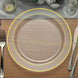 10 Pack | 10inch Très Chic Gold Rim Clear Disposable Dinner Plates, Plastic Party Plates