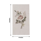 20 Pack Vintage Pink Ivory Rose Print Disposable Napkins, Soft 2-Ply Elegant Garden