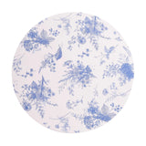6 Pack White Blue Cardboard Paper Charger Plates with Chinoiserie Floral Print, 13inch Round#whtbkgd