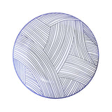 10 Pack White Blue Wave Brush Stroked Disposable Party Plates#whtbkgd