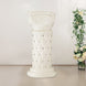 2 Pack | 25 inch Tall White PVC | 10mm Crystal Beaded Studded French Inspired Pedestal Column Stand