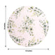 6 Pack White Green Cardboard Paper Charger Plates with Eucalyptus Leaves Print,13inch Round