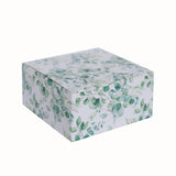 25 Pack White Green Eucalyptus Leaves Print Paper Favor Boxes, Cardstock Candy Gift Boxes#whtbkgd