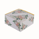 25 Pack White Pink Peony Flowers Print Paper Favor Boxes with Gold Edge, Gift Box#whtbkgd