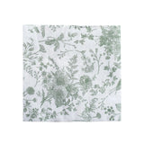 20 Pack Sage Green Floral Toile Print Disposable Cocktail Beverage Napkins#whtbkgd
