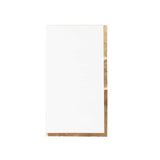 50 Pack White Soft 2 Ply Disposable Party Napkins with Gold Foil Edge#whtbkgd