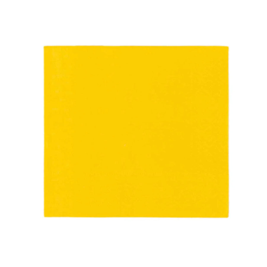 50 Pack 5"x5" Yellow Soft 2-Ply Disposable Cocktail Napkins, Paper Beverage Napkin#whtbkgd