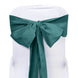 5 Pack | Peacock Teal Polyester Chair Sashes - 6inch x 108inch