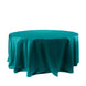 120inch Peacock Teal Satin Round Tablecloth