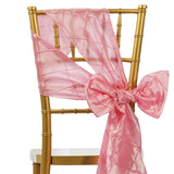 5 PCS | 7"x106" Pink Pintuck Chair Sash