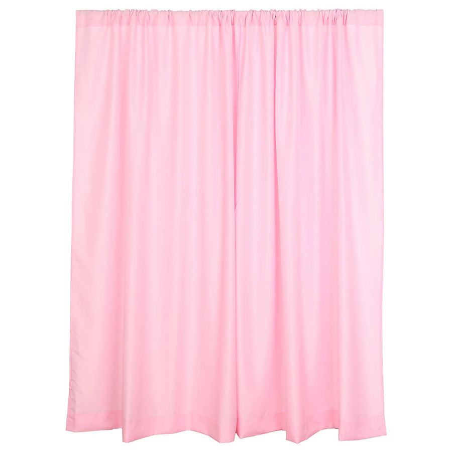 Pink Polyester Photography Backdrop Curtains, Drapery Panels With Rod Pockets, 10ftx8ft - 130 GSM