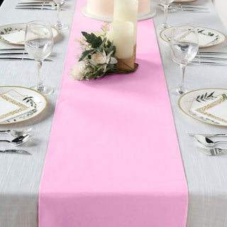 Make a Statement with the Pink Polyester Table Runner