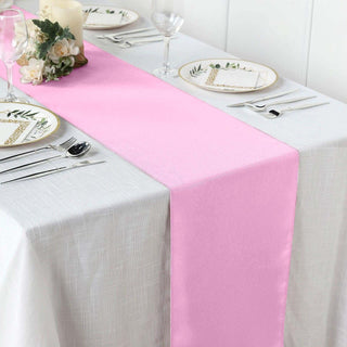 Unleash Your Creativity with the Pink Polyester Table Runner