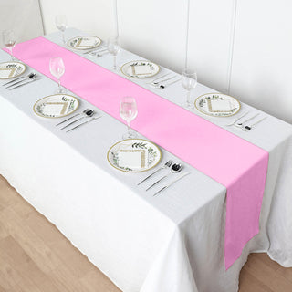 Make a Statement with the Pink Polyester Table Runner