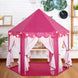 Pink Princess Castle Play House Tent with Star LED Garlands & Carry Bag