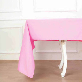 Add a Touch of Elegance with the Pink Seamless Polyester Tablecloth