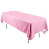 60x126Inch Pink Seamless Polyester Rectangular Tablecloth