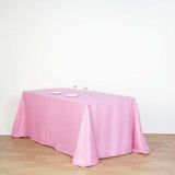 90x132 inches PINK Polyester Rectangular Tablecloth