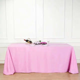 90x132 inches PINK Polyester Rectangular Tablecloth