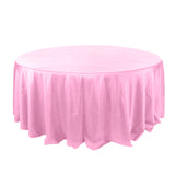 132inch Pink Seamless Polyester Round Tablecloth