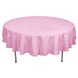 90Inch Pink Polyester Round Tablecloth