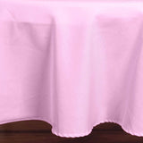 90Inch Pink Polyester Round Tablecloth