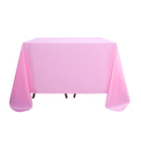 90inch Pink Seamless Square Polyester Table Overlay