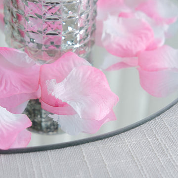 500 Pack | Pink Silk Rose Petals Table Confetti or Floor Scatters