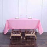 70inch Pink Square Polyester Table Overlay